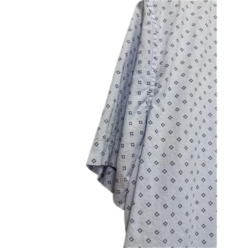 Banana‎ Republic Button Down Shirt Mens M Blue Excellent Geometric Short Sleeve